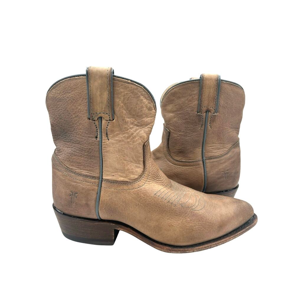 VINTAGE FRYE Billy Western Cowgirl  Boots Women’s SZ 8.5 Brown Tan Leather